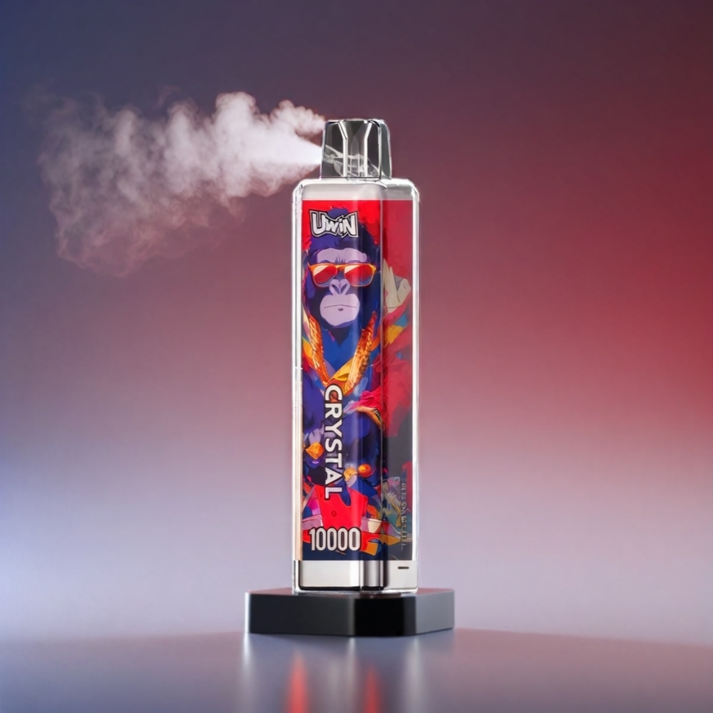 UWIN Crystal 10.000 Puffs RGB Vape Red Bull 0%/2%/3%/5% 18ml 650mAh Engros Danmark
