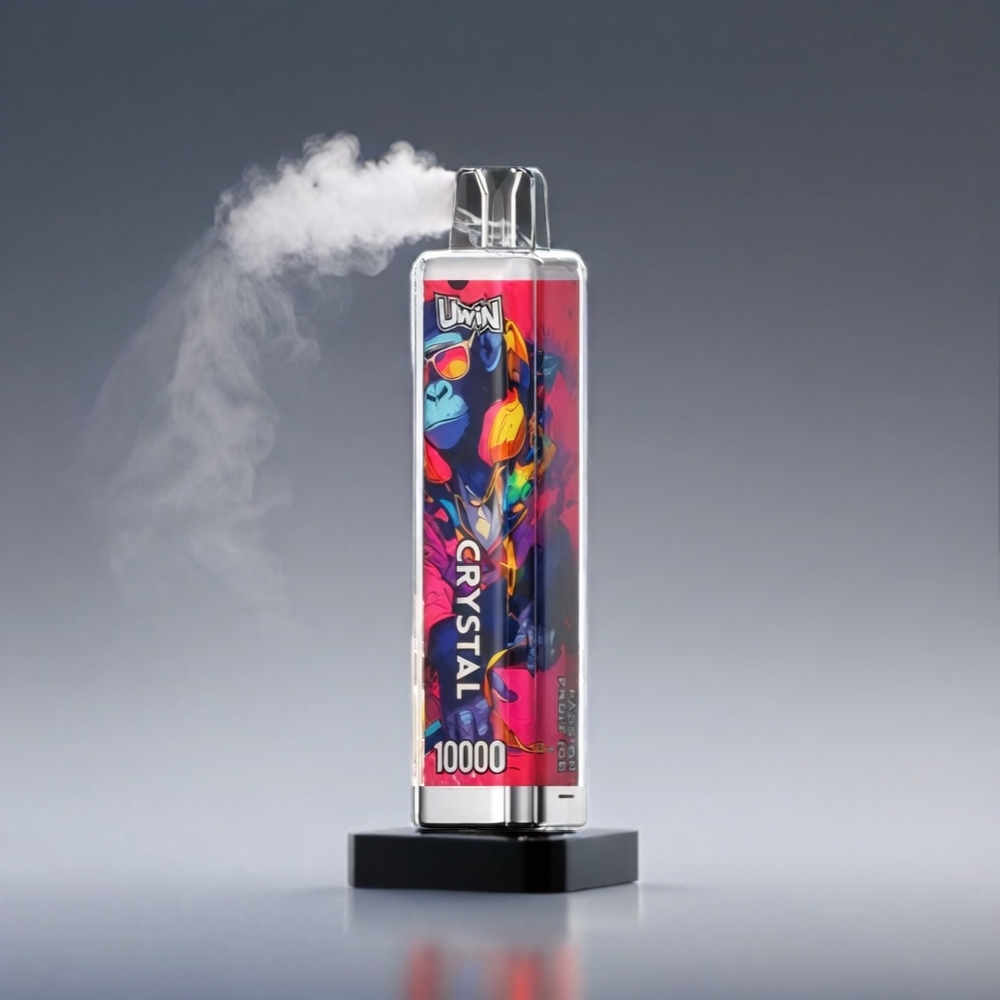 UWIN Crystal Passionfrugt 10000 Puffs 18ml 650mAh Type-C 0,8Ω Mesh RGB 0/2/3/5% Engros Danmark