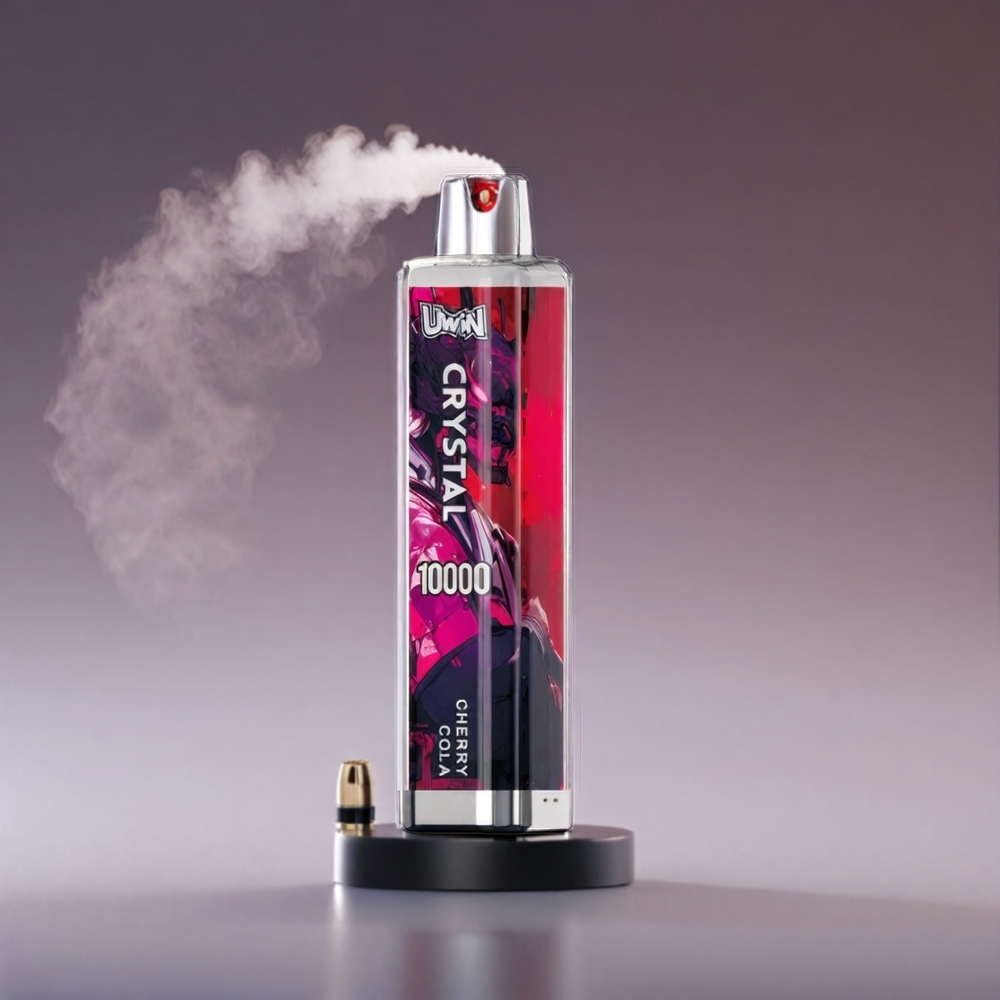 Uwin Crystal 10000 Puffs Kirsebær Cola RGB - 0%/2%/3%/5% 18ml Type-C 650mAh Engros Danmark