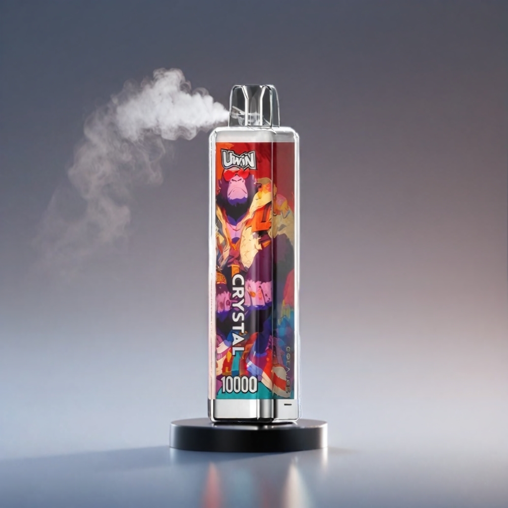 Uwin Crystal 10000 Puffs Vape Cola med RGB-lys – 0%, 2%, 3%, 5% nicotine, 18ml, 650mAh, Type-C, 0.8 Ohm mesh – Engros Danmark