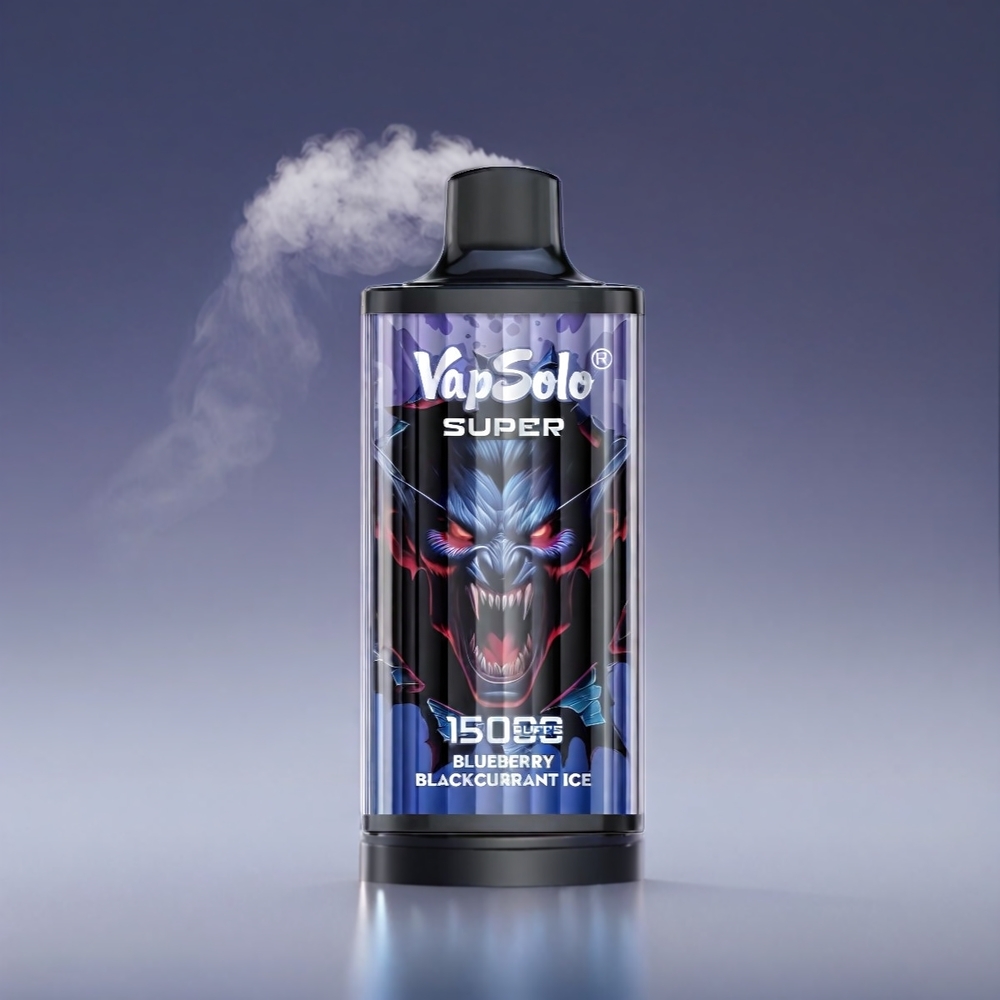 Vapsolo Super 15000 Puffs Blåbær Solbær 40ml 50mg/ml 850mah Type-C Engros Danmark