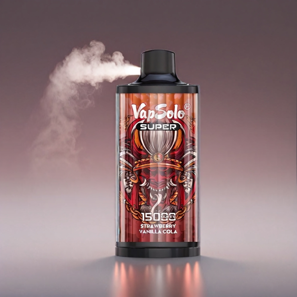 Vapsolo Super 15000 Puffs Jordbær Vanilje Cola 40ml 850mah Type-C 20/50mg Engros Danmark