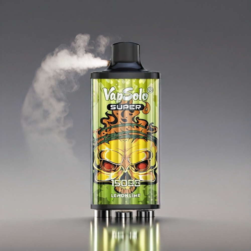 Vapsolo Super 15000 Puffs Vape Lime Citron 40ml 850mAh Type-C Engros Danmark