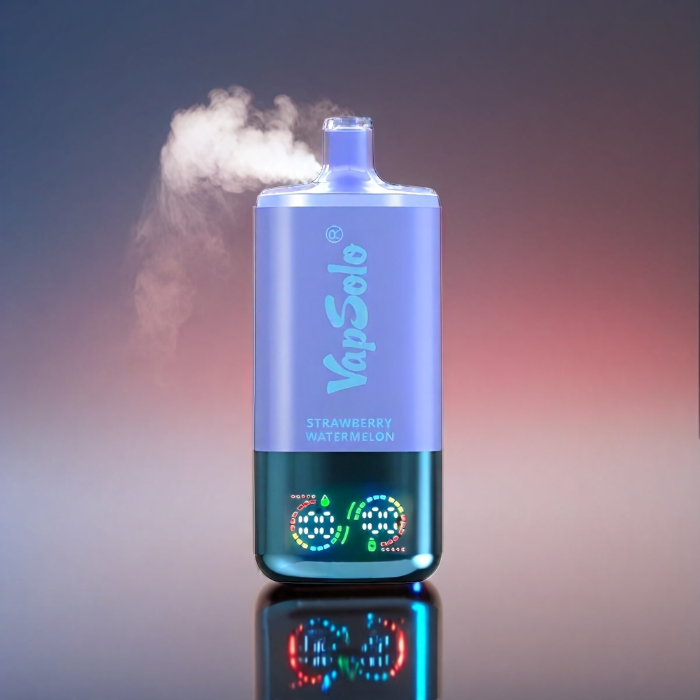 VapSolo Tripe 30000 Puffs Jordbær Vandmelon & Blåbær 40ml 20mg/ml 3-tank Type-C Engros Danmark