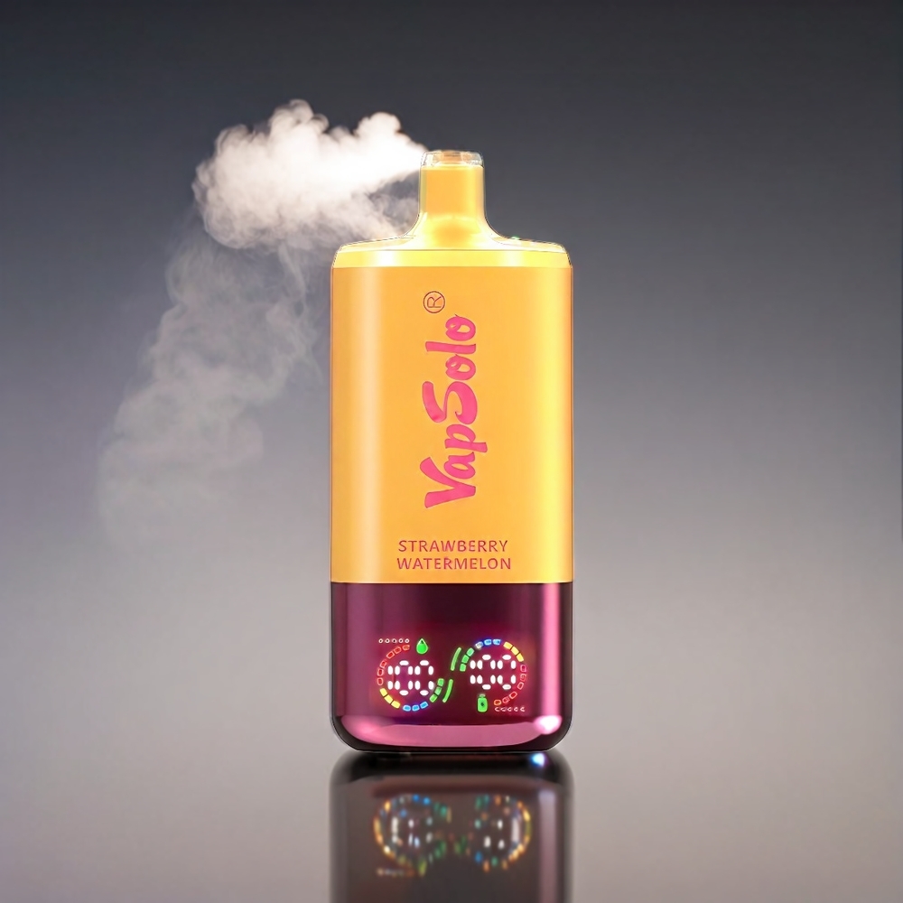 VapSolo Tripe 30000 Puffs Type-C 3 Tank 40ml 20/50mg Jordbær Vandmelon & Citron Fersken Engros Danmark