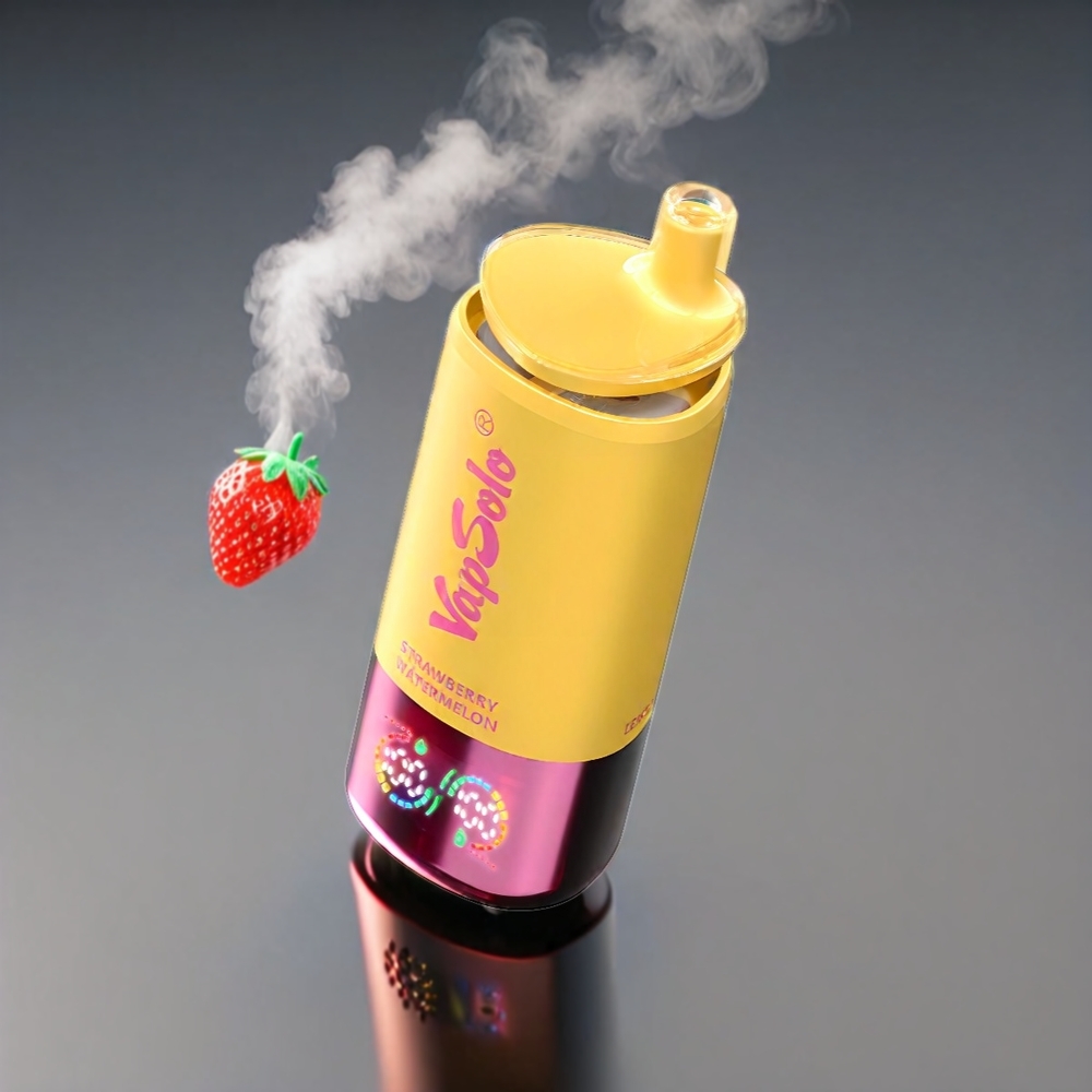 VapSolo Tripe 30000 Puffs Type-C 3 Tank 40ml 20/50mg Jordbær Vandmelon & Citron Fersken Engros Danmark