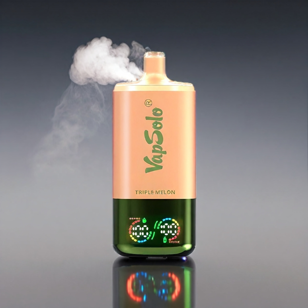 VapSolo Tripe 40000 Puffs Triple Melon Type-C 20mg/ml 47x47x115mm 40ml 3 Tank Engros Danmark