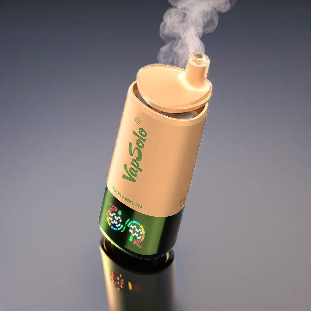 VapSolo Tripe 40000 Puffs Triple Melon Type-C 20mg/ml 47x47x115mm 40ml 3 Tank Engros Danmark