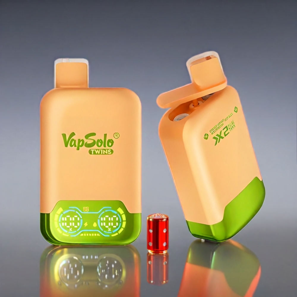 Vapsolo Twins 20000 Puffs 40ml 20mg/50mg Type-C Appelsin Mango Vandmelon & Red Bull Engros Danmark