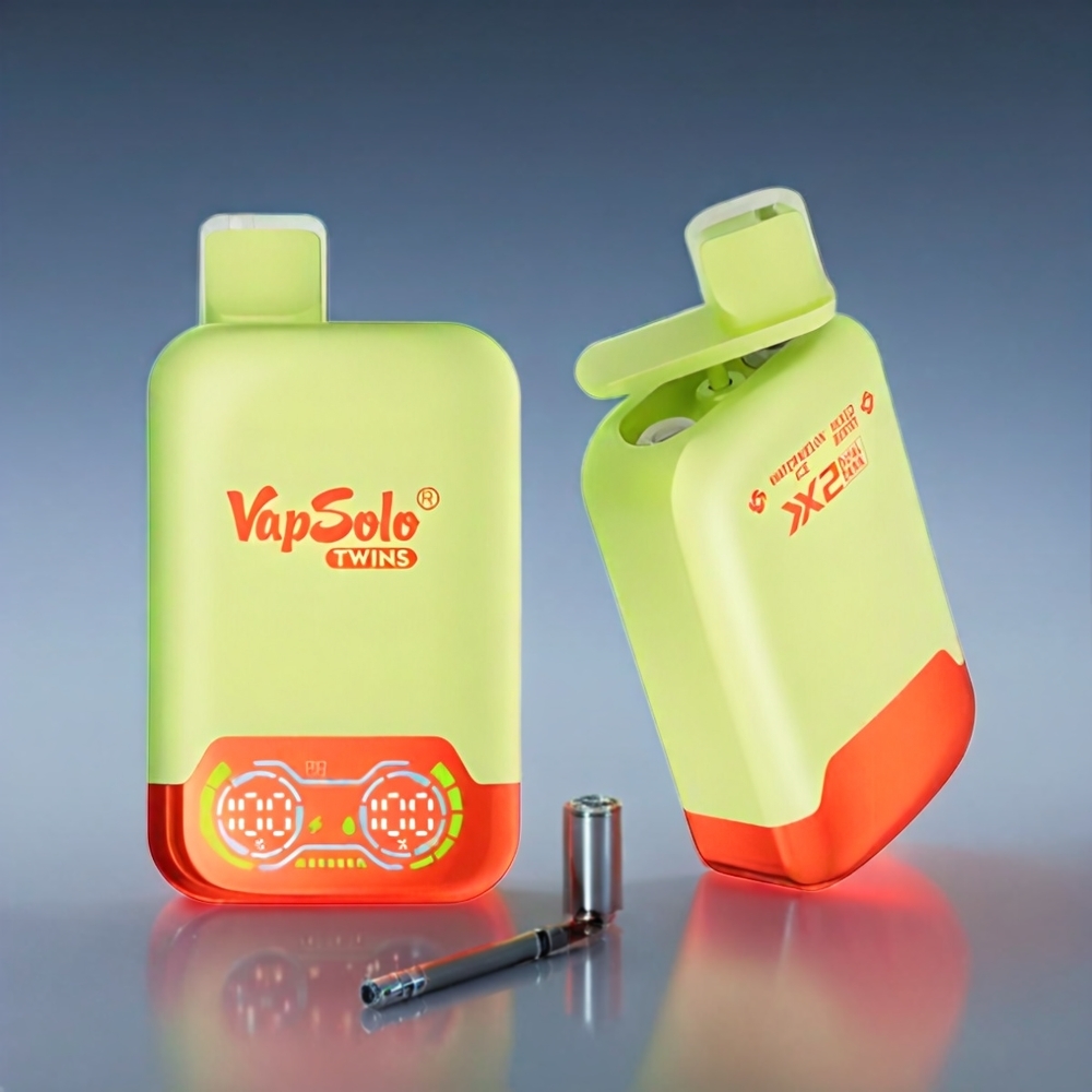 Vapsolo Twins 20000 Puffs 40ml 2 Tank Type-C Vandmelon & Blandet Bær 20mg/ml 50mg/ml Engros Danmark