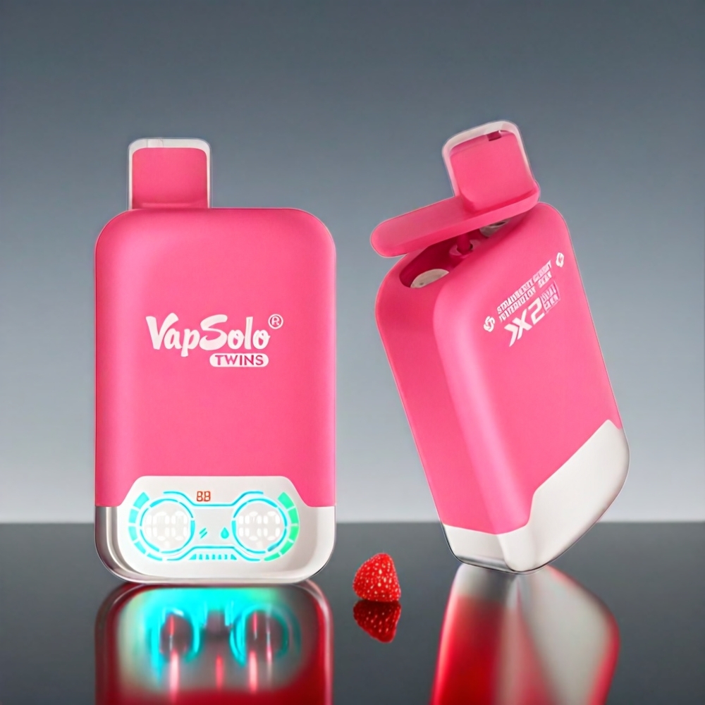 Vapsolo Twins 20000 Puffs 40ml Type-C 2x20mg/50mg Jordbær Vandsermelon & Gummibjørn Engros Danmark
