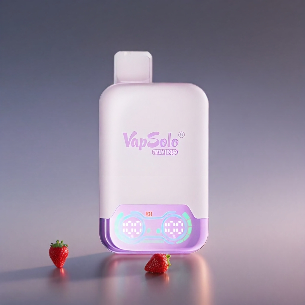 Vapsolo Twins 20000 Puffs Grape & Jordbær Kiwi 40ml 20mg/50mg Type-C 2xTank Engros Danmark