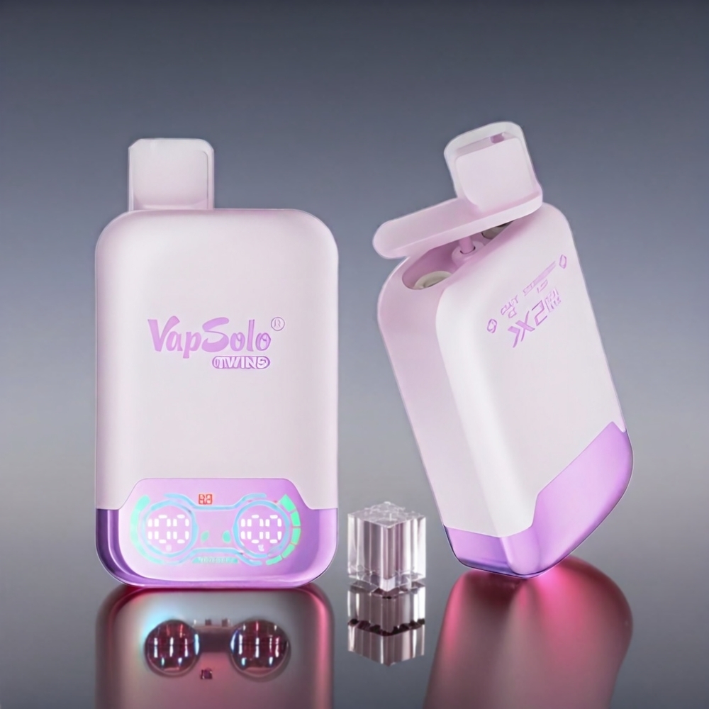 Vapsolo Twins 20000 Puffs Grape & Jordbær Kiwi 40ml 20mg/50mg Type-C 2xTank Engros Danmark