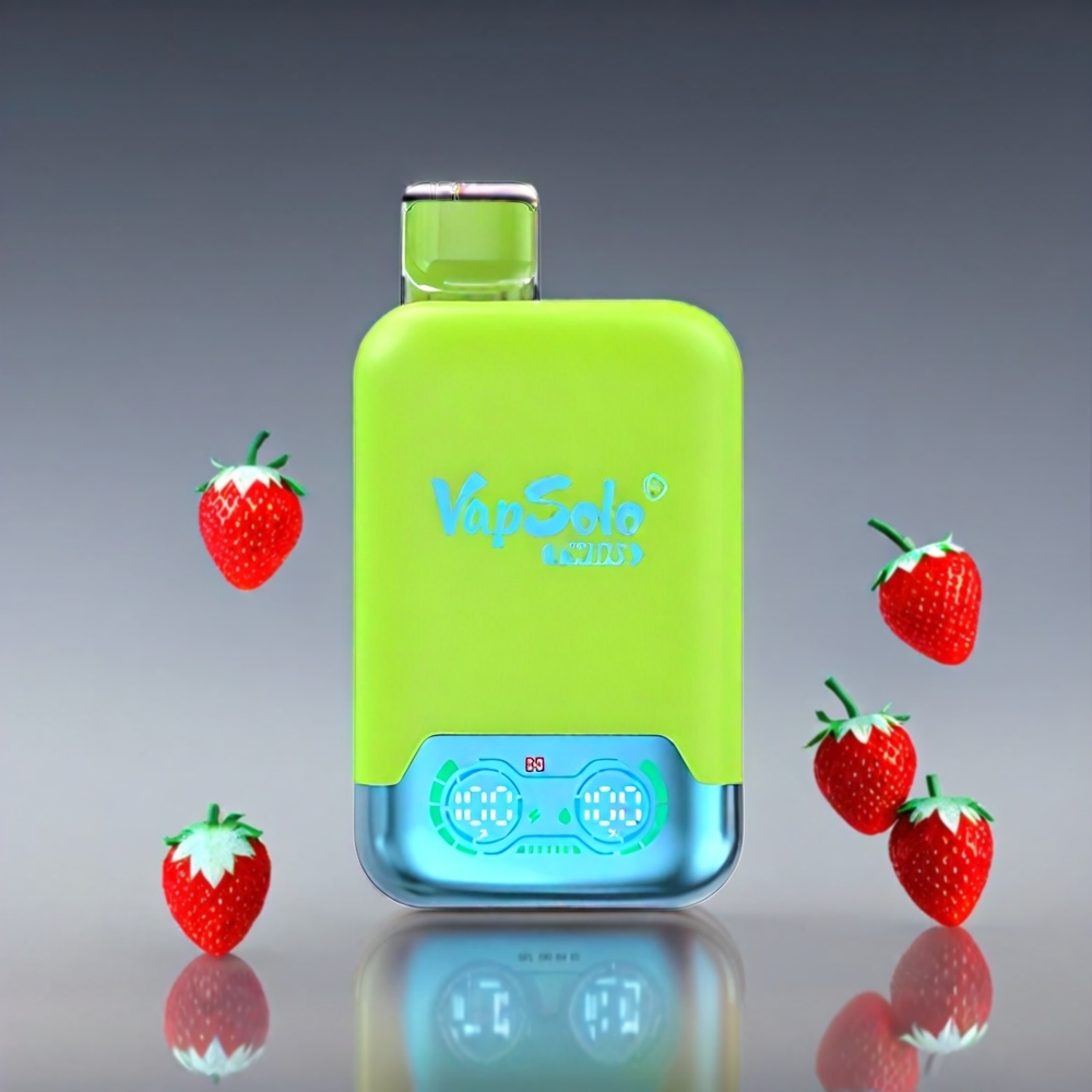 Vapsolo Twins 20000 Puffs Jordbær Kiwi & Jordbær Hindbær Kirsebær 40ml 2Tank Type-C 20mg/50mg Engros Danmark