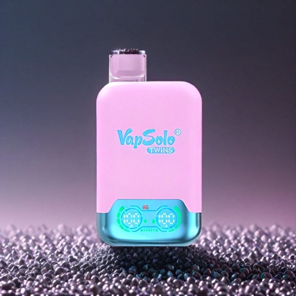 Vapsolo Twins 20000 Puffs Sort Dragefrugt Jordbær & Hindbær Vandmelon | 40ml 20mg/ml/50mg/ml Type-C Engros Danmark