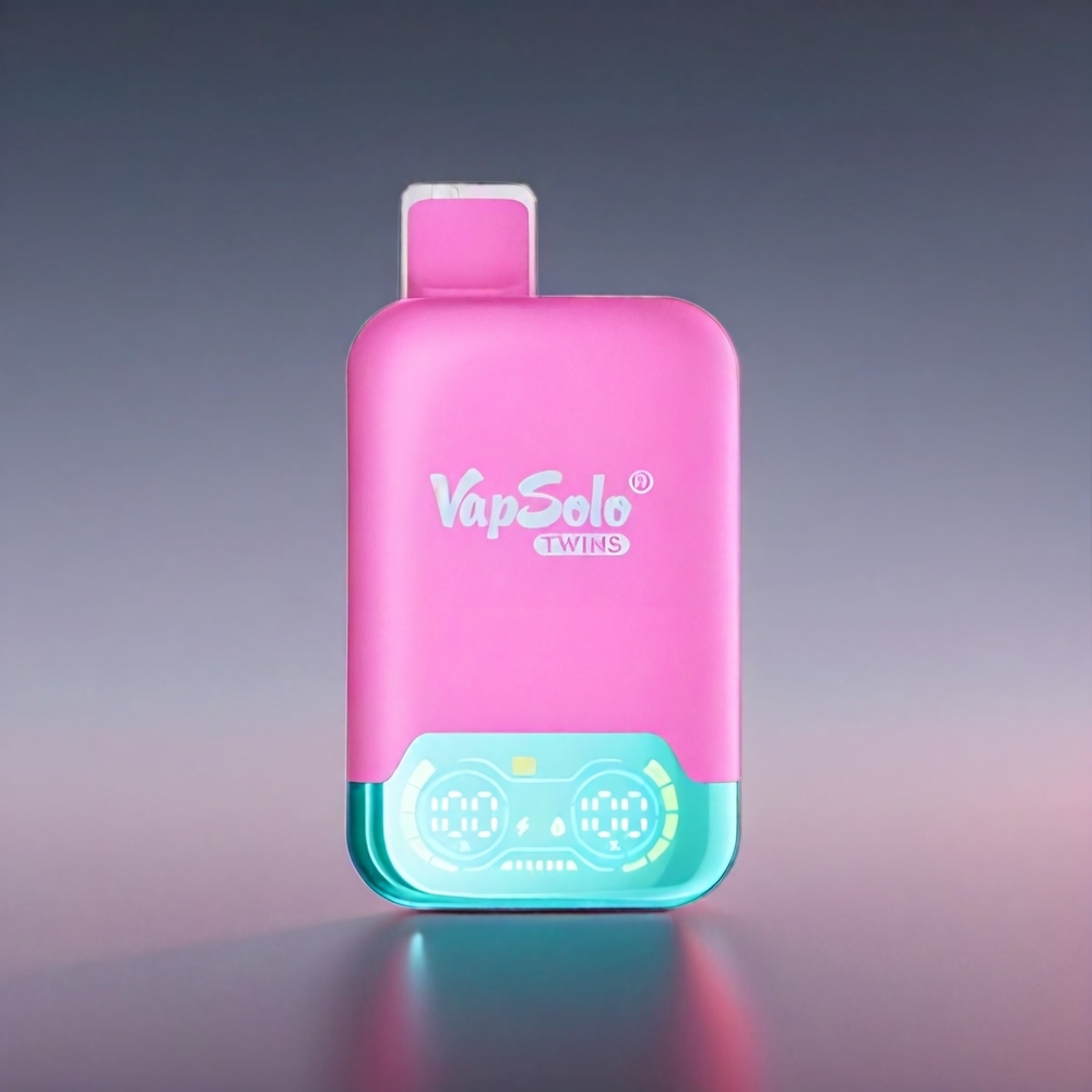 Vapsolo Twins 20000 Puffs Type-C 40ml Jordbær Hindbær Kirsebær & Vindrue 20mg/ml 50mg/ml Engros Danmark