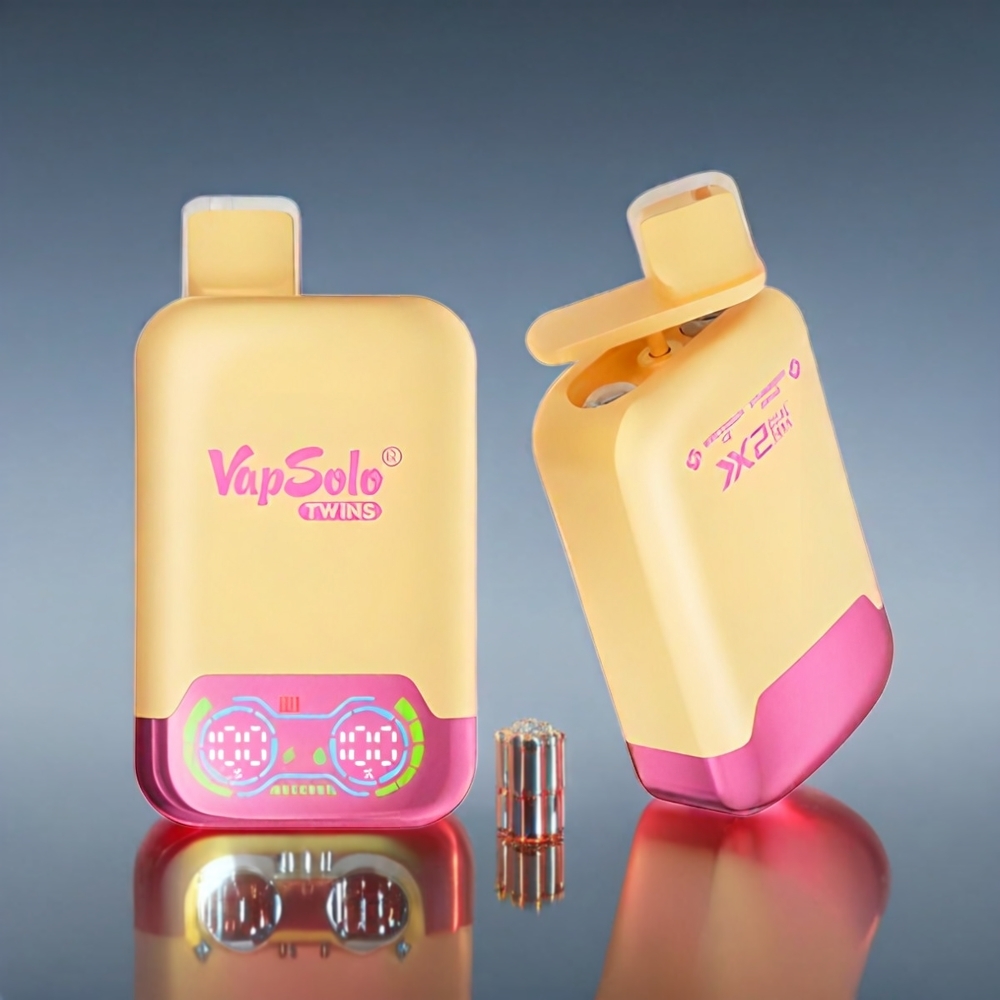 Vapsolo Twins Vandmelon & Jordbær Mango 20000 Puffs 40ml 20mg/ml Type-C 2 Tank Engros Danmark