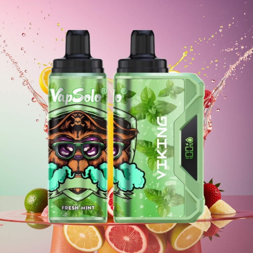 VapSolo VIKING 12000 Puffs Op til 12000 Puffs 22ml 20 mg/ml & 50 mg/ml Type-C Engros Danmark