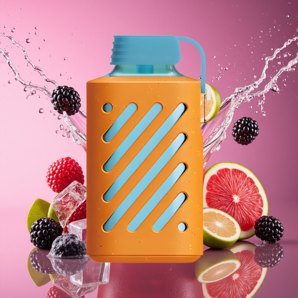 VOZOL GEAR 10000 Engangs Vape Brombær Is 10000 Pust 20 ml E-væske Kapacitet 50mg/ml Nikotin Engros Danmark