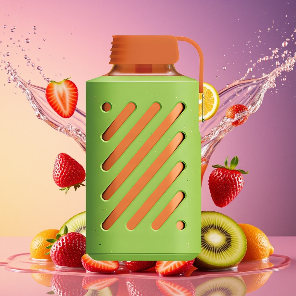 VOZOL GEAR 10000 Engangs Vape Jordbær Kiwi 10000 Pust 20 ml E-væske Kapacitet 20/50 mg/ml Nikotin Engros Danmark