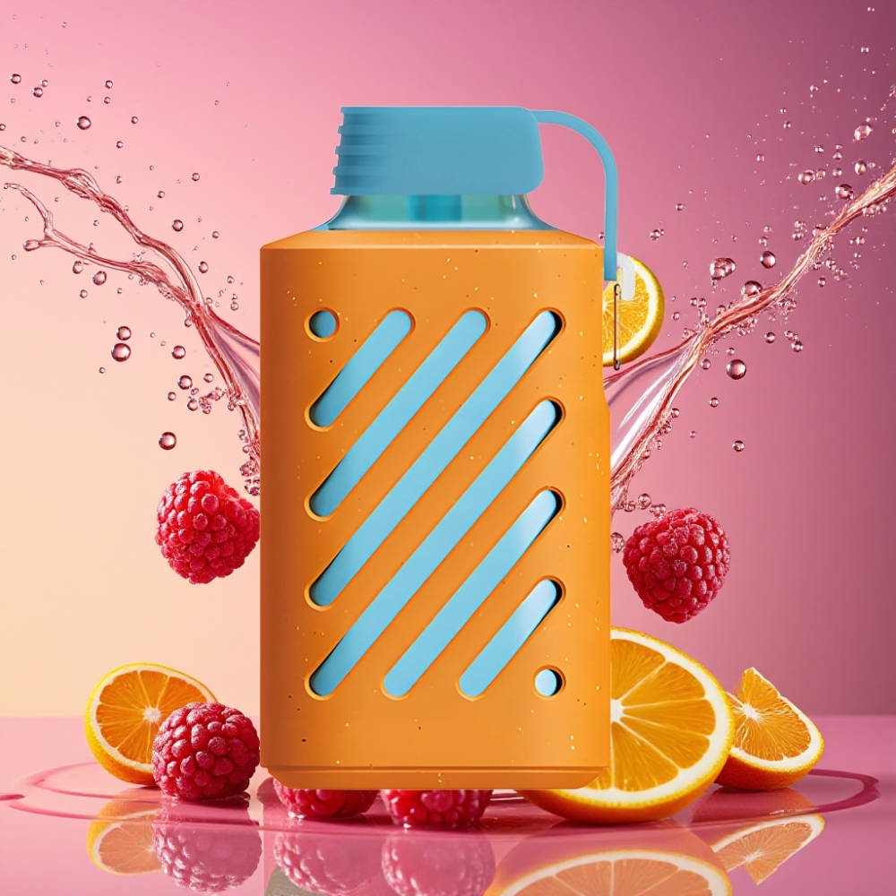 VOZOL GEAR 10000 engangs vape hindbær mandarin 10000 Puffs 20 ml E-liquid 20/50mg/ml Nicotine 500mAh Batterikapacitet Engros Danmark
