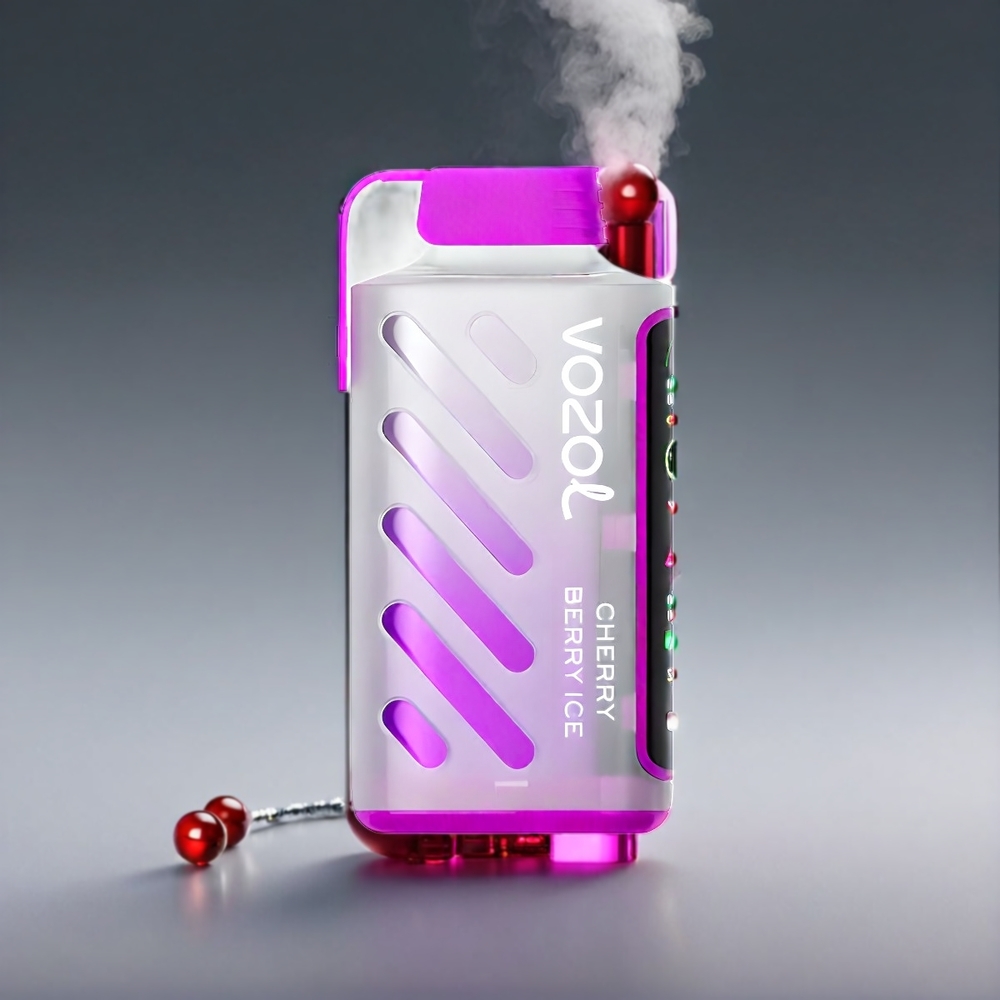 VOZOL Gear Power 20000 Puff Dual Mesh 20mL 5% Kirsebær Bær - S.i.L.C. Tech & Full Skærm Engros Danmark