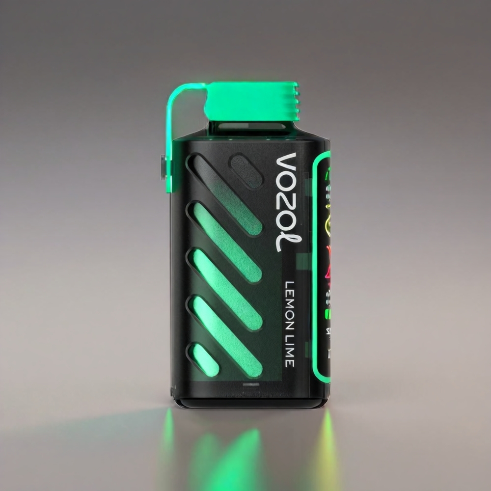 VOZOL Gear Power 20000 Puffs Dual Mesh Coil 20mL CitronLime S.i.L.C. Tech Engros Danmark
