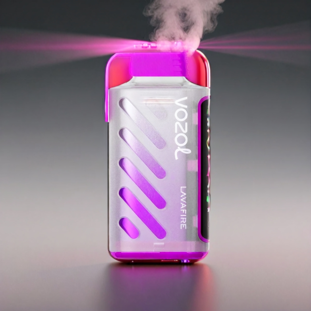 VOZOL Gear Power 20000 Puffs S.i.L.C. Tech Dual Mesh Coil 20mL 50mg Lavafire Engros Danmark