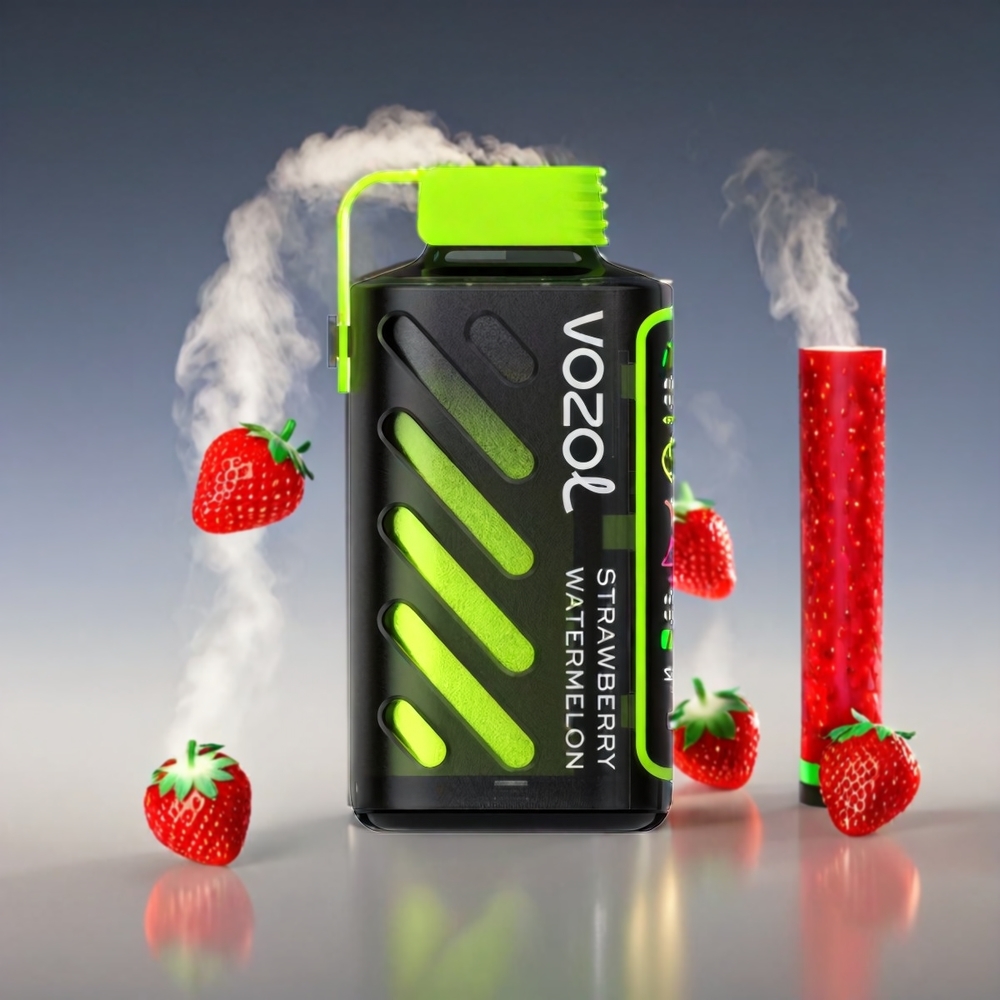 VOZOL Gear Power 20000 Puffs S.i.L.C. Tech Dual Mesh Coil 20mL Jordbær Vandmelon Engros Danmark