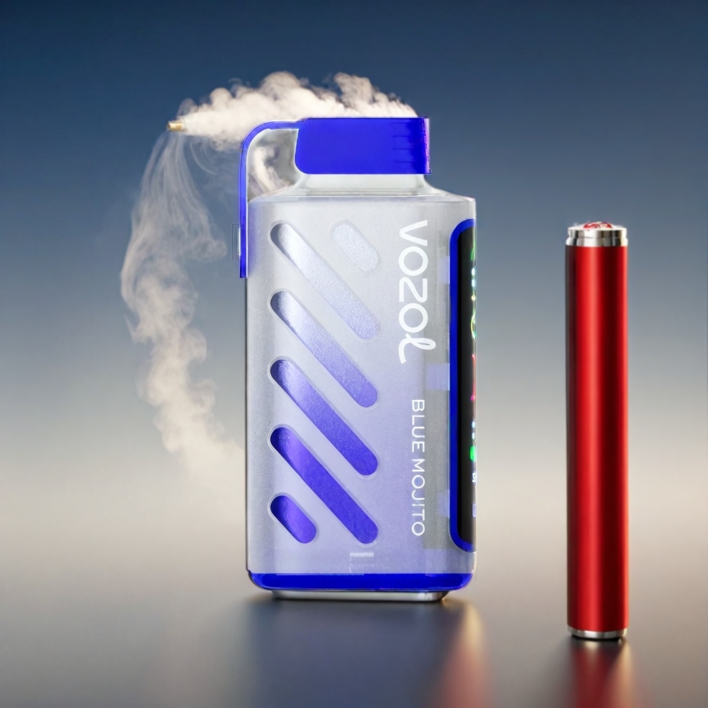 VOZOL Gear Power Dual Mesh Coil 20mL 5% Blå Mojito 20000 Puffs + Engros Danmark