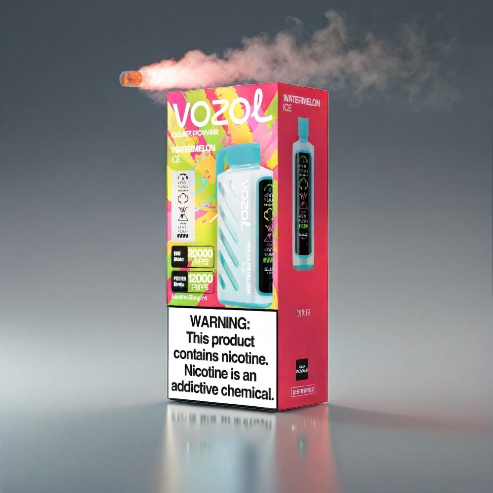 VOZOL Gear Power Vandmelon 20000 Puffs S.i.L.C. Tech Dual Mesh Coil 20mL 5% Engros Danmark