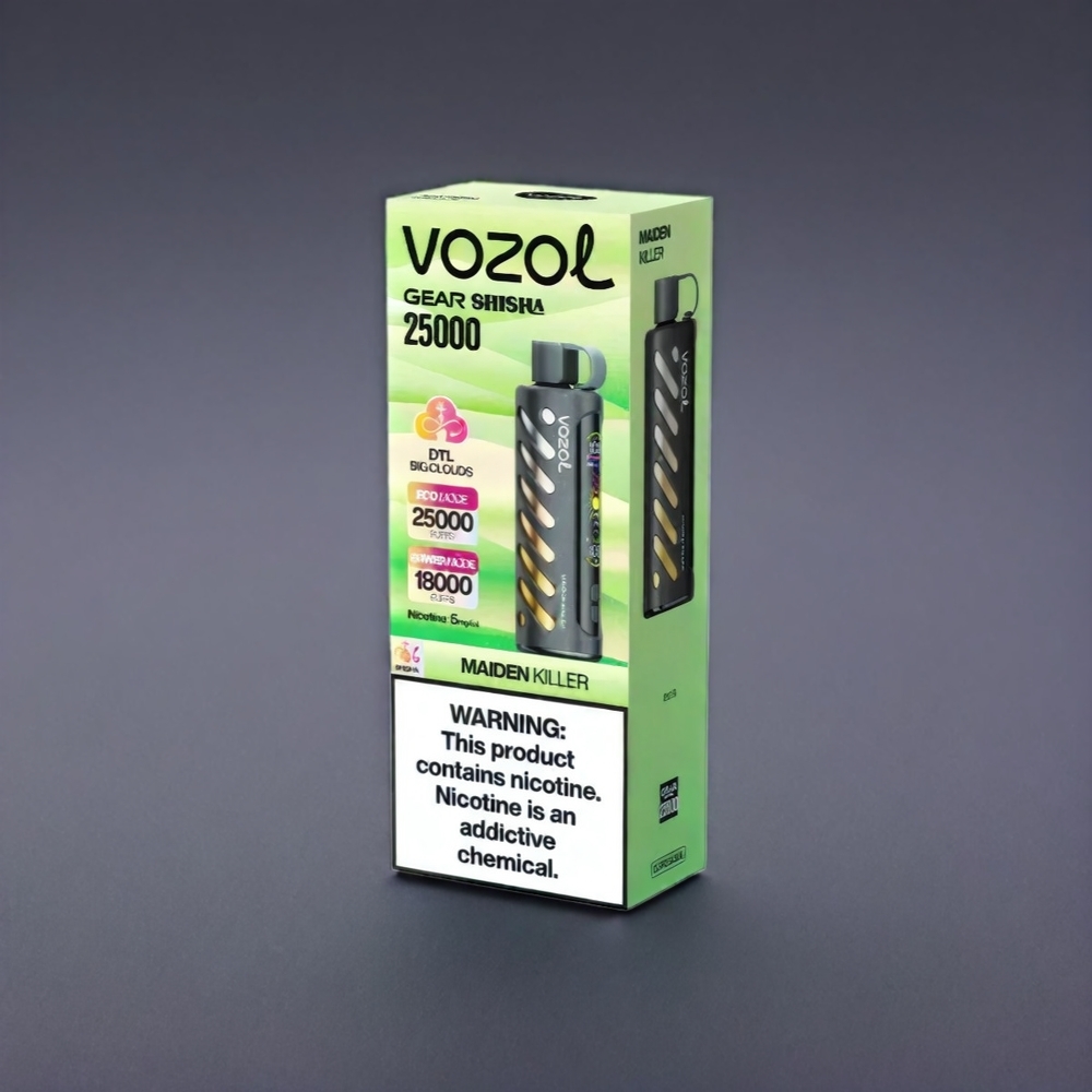 VOZOL Gear Shisha 25000 Puffs 30 Dejlige Smage S.i.L.C Tech Dual Mesh 1000mAh 3mg/ml 5mg/ml Engros Danmark
