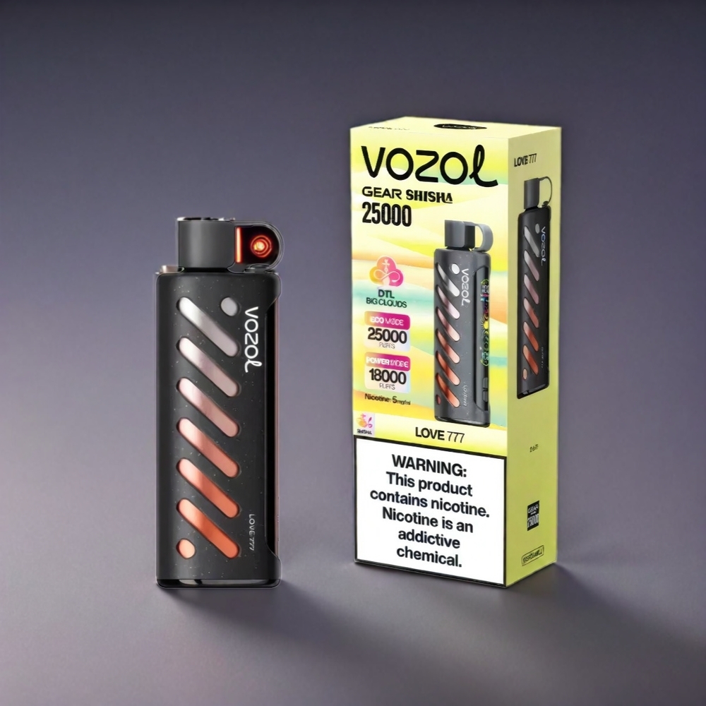 VOZOL Gear Shisha 25000 Puffs 30 Smagfulde Aromaer Dual Mesh 1000mAh 3mg/ml 5mg/ml Engros Danmark