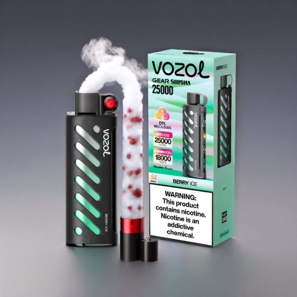 VOZOL Gear Shisha 25000 Puffs Bær Dual Mesh 1000mAh S.i.L.C Tech 3mg/ml/5mg/ml Engros Danmark