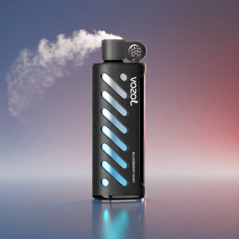 VOZOL Gear Shisha 25000 Puffs Blåbær Mynte S.i.L.C Tech Dual Mesh 1000mAh 5mg/ml Engros Danmark