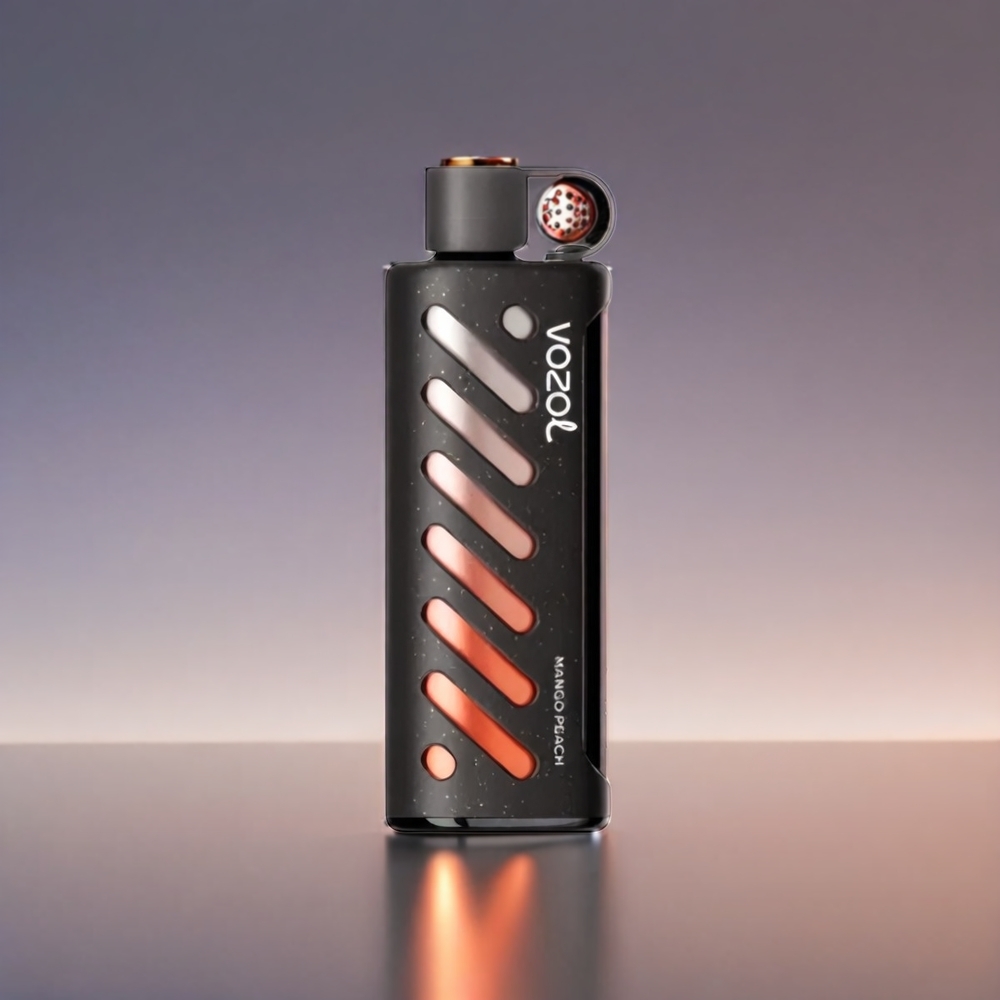 VOZOL Gear Shisha 25000 Puffs Mango Fersken S.iL.C Tech Dual Mesh 1000mAh 5mg/m Engros Danmark