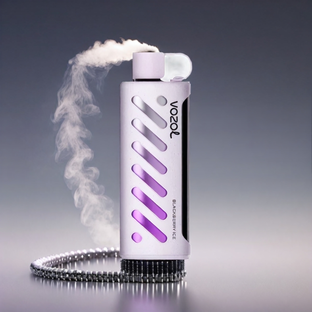 VOZOL Gear Shisha 25000 Puffs Sortebær med Smart Chip 1000mAh 3mg/5mg - Engros Danmark