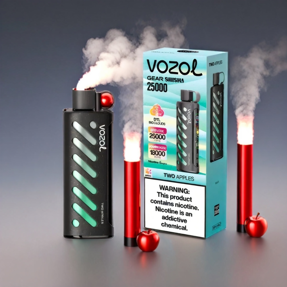 VOZOL Gear Shisha 25000 Puffs To Æbler Smart Chip S.i.L.C Tech 1000mAh 3mg/ml 5mg/ml Engros Danmark