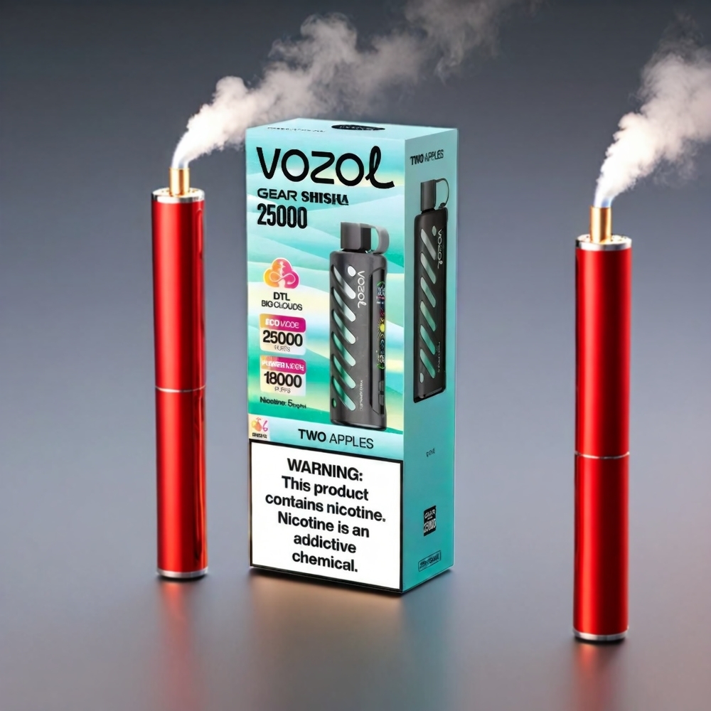 VOZOL Gear Shisha 25000 Puffs To Æbler Smart Chip S.i.L.C Tech 1000mAh 3mg/ml 5mg/ml Engros Danmark