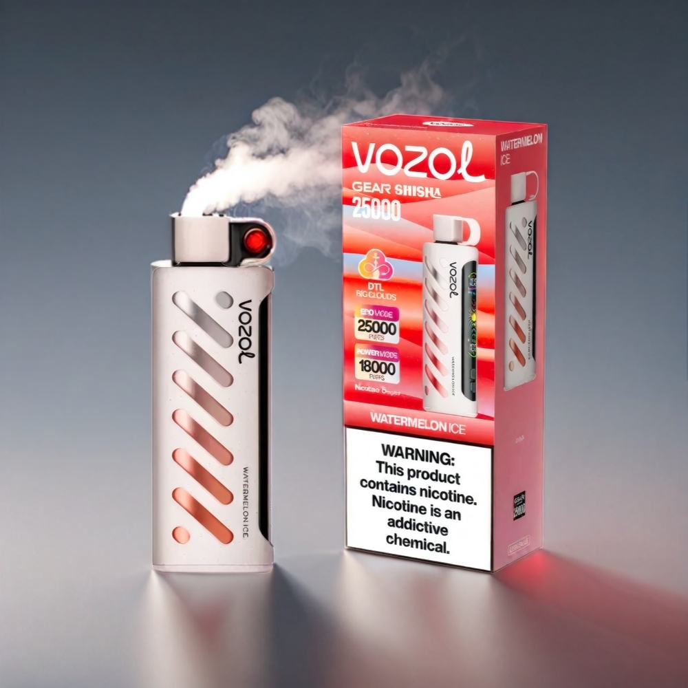 VOZOL Gear Shisha 25000 Puffs Vandmelon Smart Chip 1000mAh 3mg/ml 5mg/ml Engros Danmark