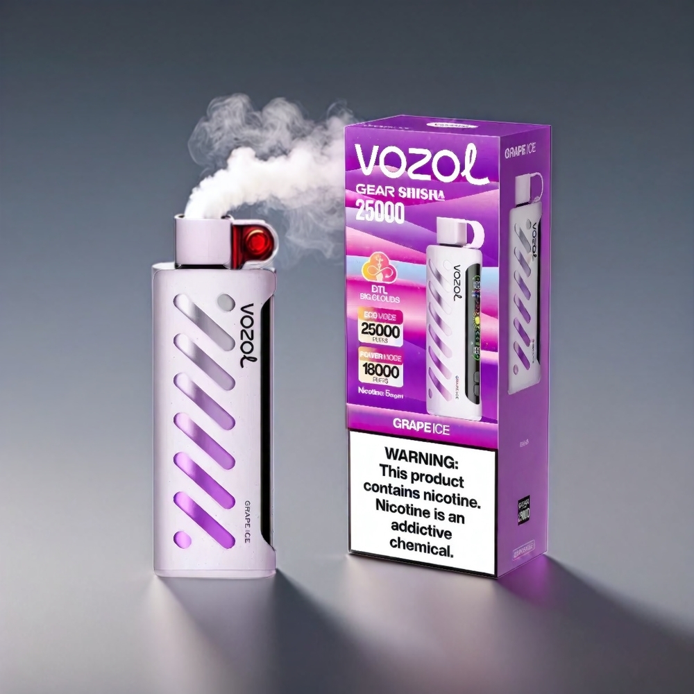 VOZOL Gear Shisha 25000 Puffs Vape Drueis Smart Chip Dual Mesh 1000mAh 3mg/ml Engros Danmark