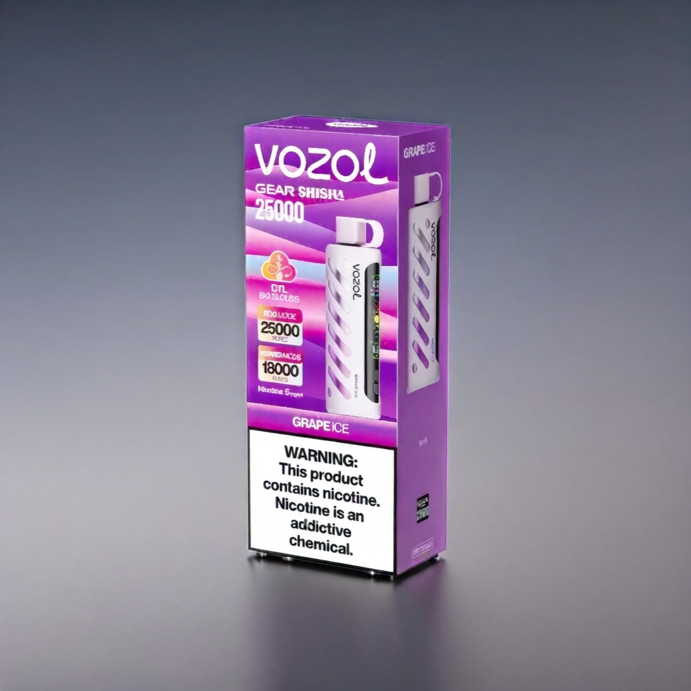 VOZOL Gear Shisha 25000 Puffs Vape Drueis Smart Chip Dual Mesh 1000mAh 3mg/ml Engros Danmark