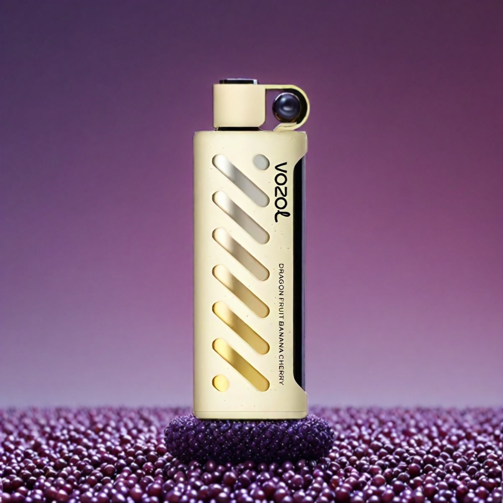 VOZOL Gear Shisha Dragonfrugt Banan Kirsebær 25000 Puffs S.i.L.C Tech Dual Mesh 1000mAh 3mg/5mg Engros Danmark