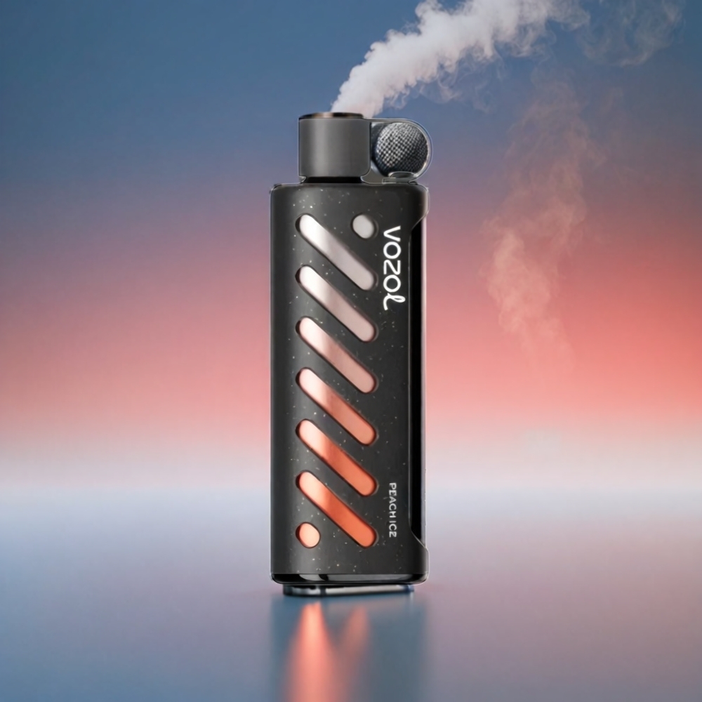 VOZOL Gear Shisha Fersken 25000 Puffs S.i.L.C Tech Dual Mesh 1000mAh 3mg/5mg Engros Danmark