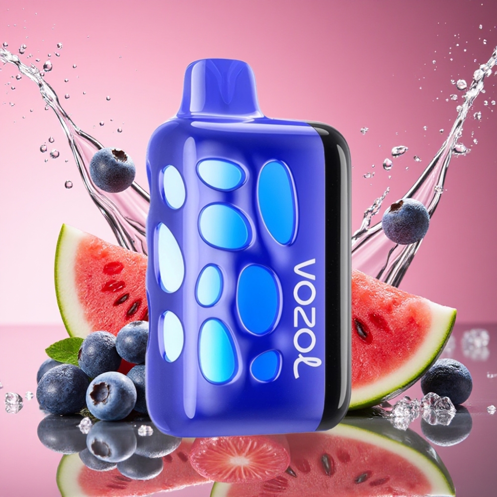 VOZOL RAVE 40000 Disposable Blåbær Vandmelon 270° Glød Design Beat-Synced Party Mode 80% Opladning på 20 Min 20/50mg/ml Nikotin 1000mAh Batteri Engros Danmark