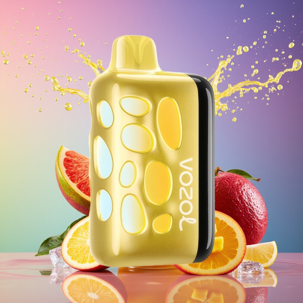 VOZOL RAVE 40000 Engangs Vape Mango Is 270° Vibrant Glow Design Beat-Synced Party Mode 20/50mg/ml Nicotine 1000mAh Engros Danmark