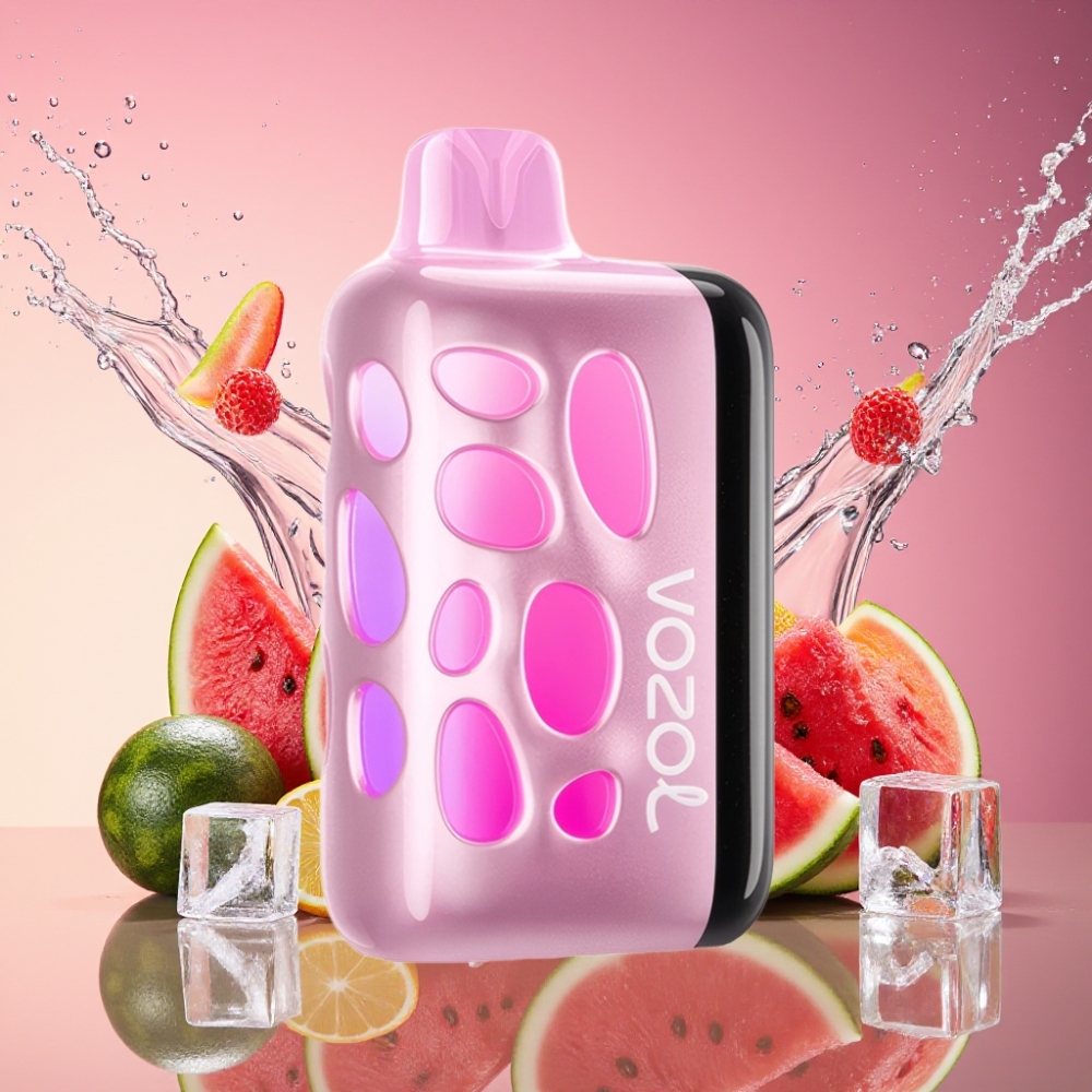 VOZOL RAVE 40000 Engangs Vape Vandmelon Is 270° Vibrant Glow Design Beat-Synced Party Mode 80% Opladning på 20 Min 20/50mg/ml Nikotin 1000mAh Engros Danmark