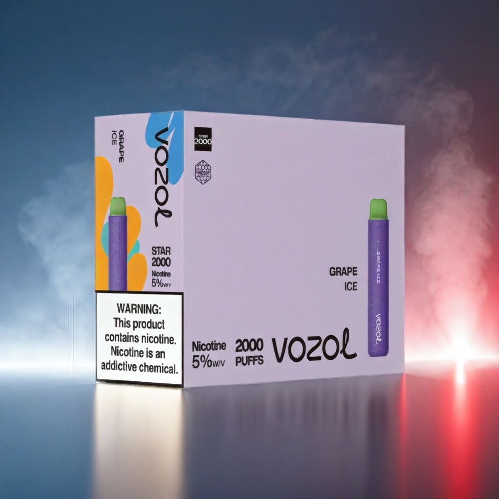 VOZOL Star 20000 Puffs 2.2'' HD Spejlskærm Dual Mesh 650mAh 0mg/20mg/50mg Vinis Engros Danmark