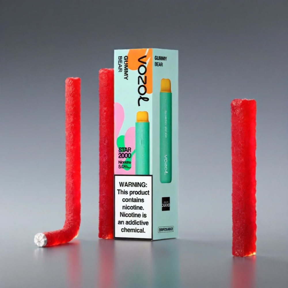 VOZOL Star Gummy Bear 20000 Puffs 2.2'' HD Skærm Dual Mesh 650mAh 0/20/50mg/ml Engros Danmark