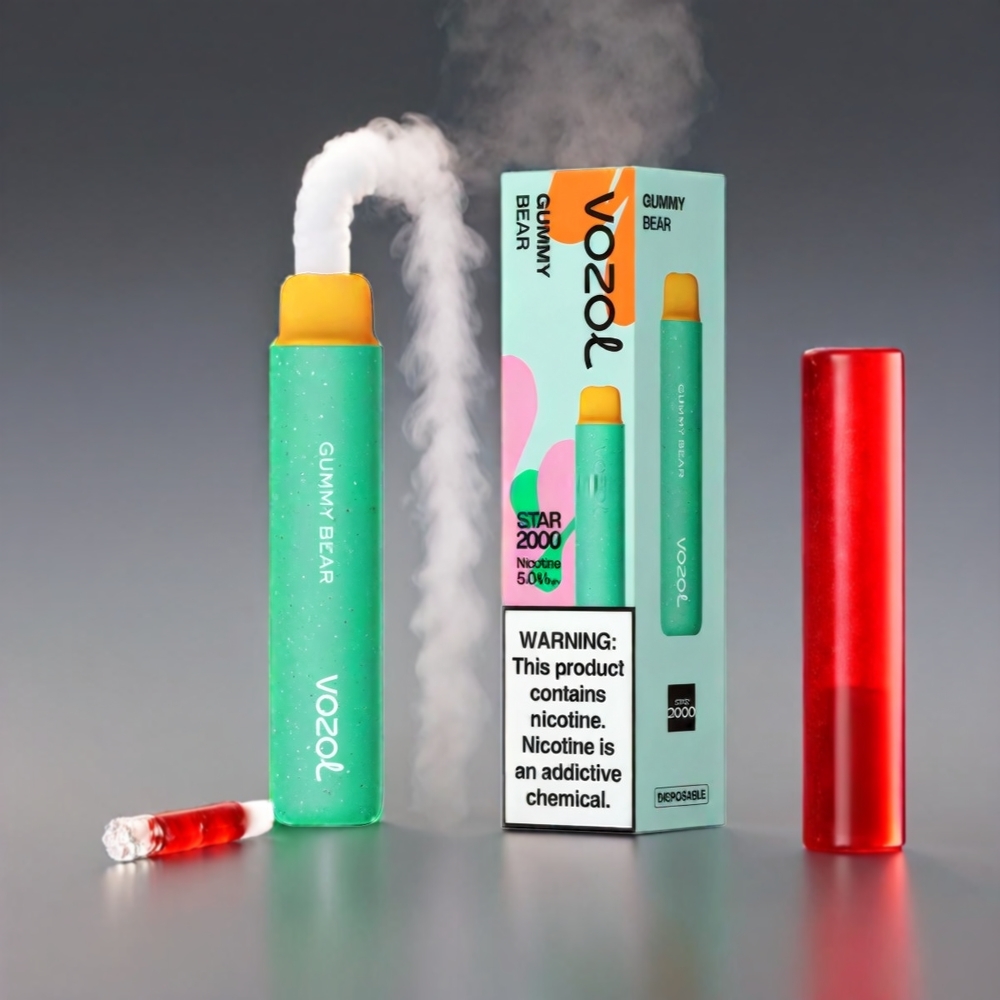 VOZOL Star Gummy Bear 20000 Puffs 2.2'' HD Skærm Dual Mesh 650mAh 0/20/50mg/ml Engros Danmark